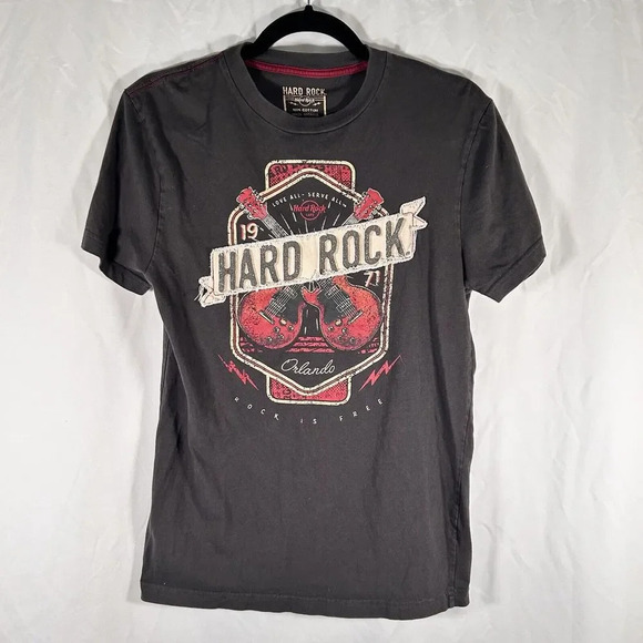 Hard Rock Cafe Tops - Hard Rock Shirt Unisex Small Black Orlando Short Sleeve Crew Neck